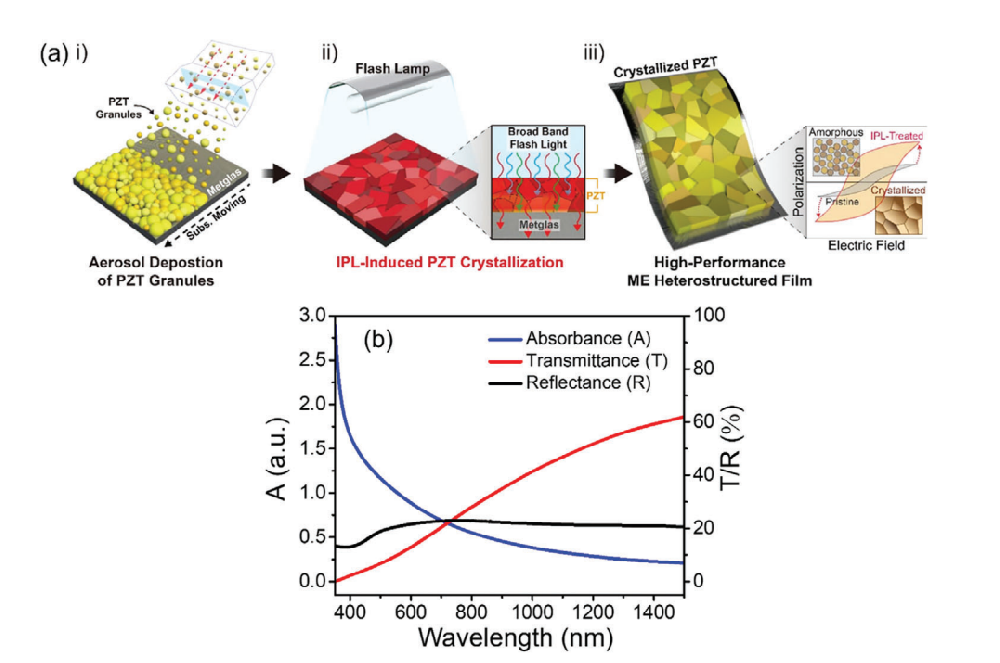《Advanced Material》：采用光子燒結熱處理Pb（Zr，Ti）O3/Metglas異質結構薄膜會產生超過20Vcm?1Oe?1的極大磁電耦合（IF=29.477）
